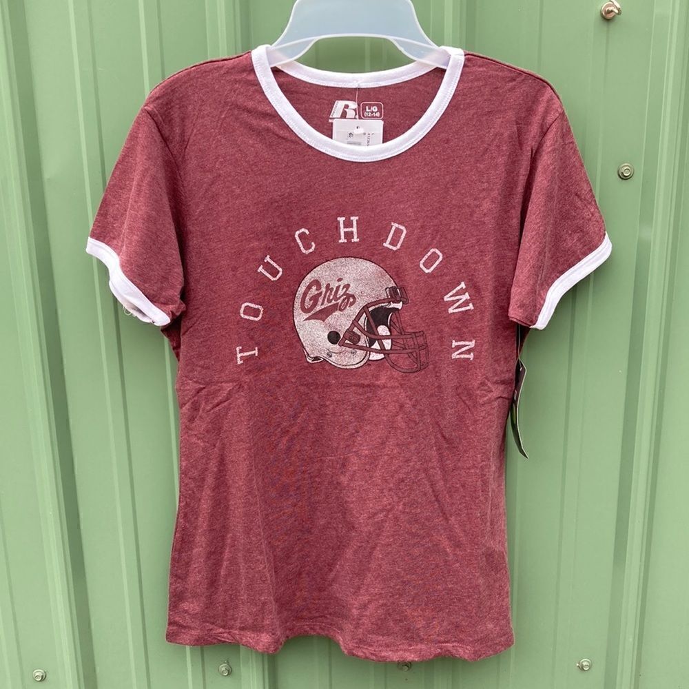 Women’s Montana Giz Football Team Short Sleeve Grizzlies Sideline T-Shirt Size L